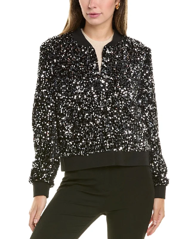 Nanette Nanette Lepore Velvet Sequin Bomber Jacket Women's discounted jackets