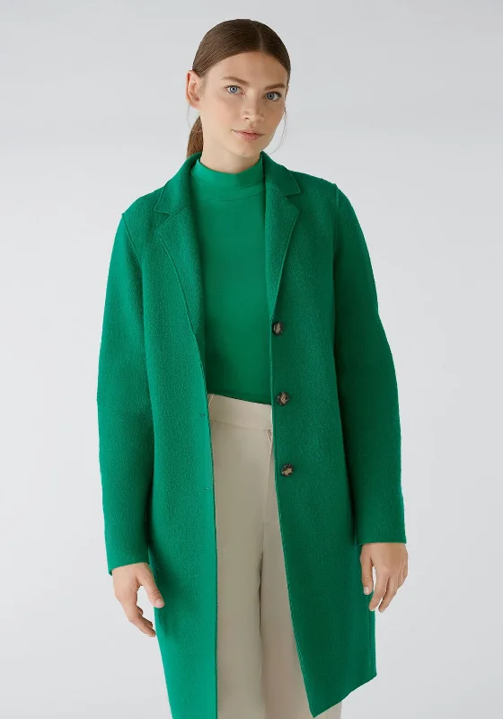 OUI Mayson Boiled Wool Jacket, Green Best women's jackets for layering