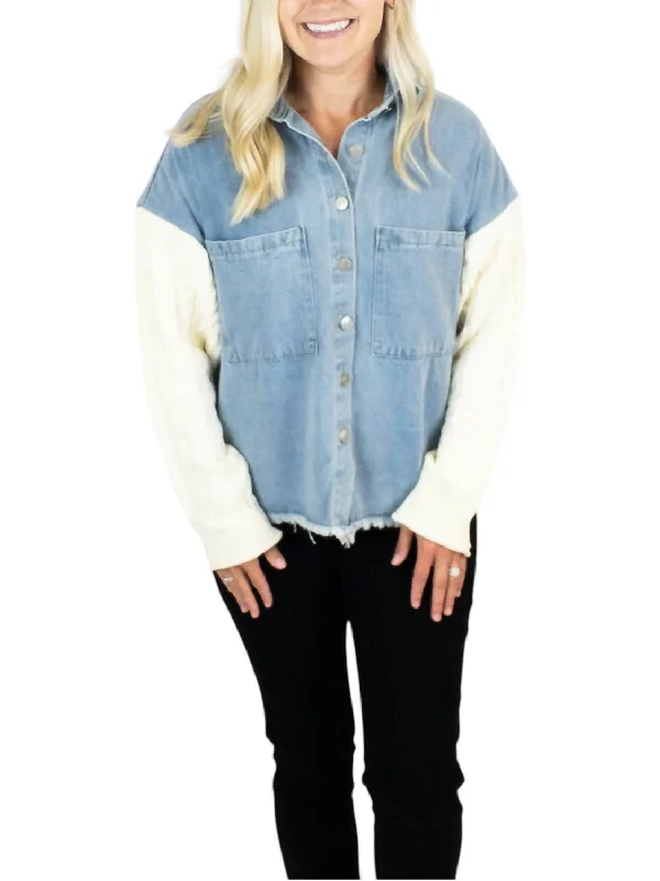 Autumn Denim Jacket In Light Wash Women's must-have jackets