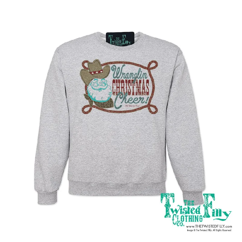 Wranglin' Christmas Cheer - Adult Unisex Sweatshirt - Assorted Colors Comfortable Hoodie Sweatshirt