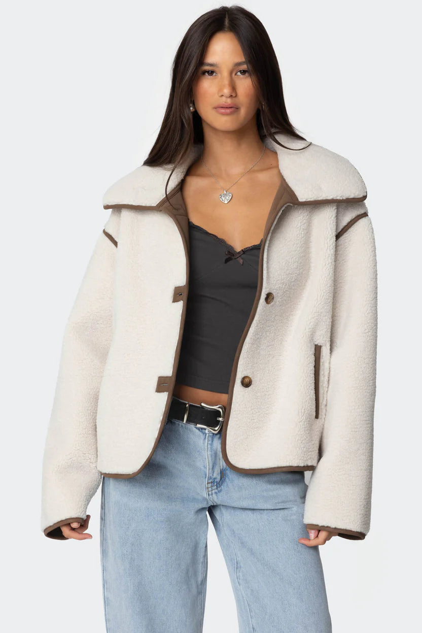 Arctic Luxe Oversized Shearling Jacket Women's ski jackets