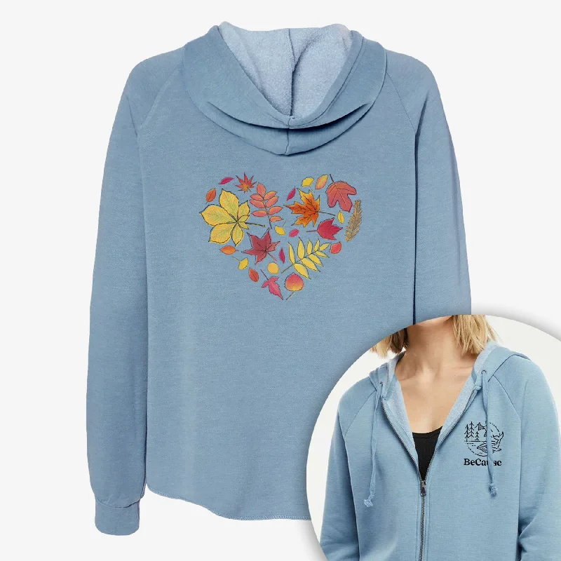 Vibrant Fall Heart - Women's Cali Wave Zip-Up Sweatshirt Classic Women’s Sweatshirt