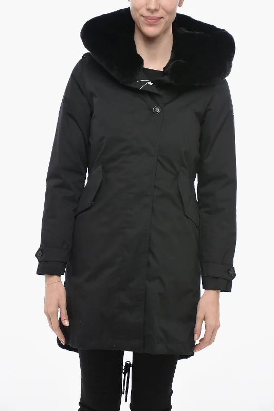 Woolrich Padded LITERARY REX Parka with Fur Women's cycling jackets