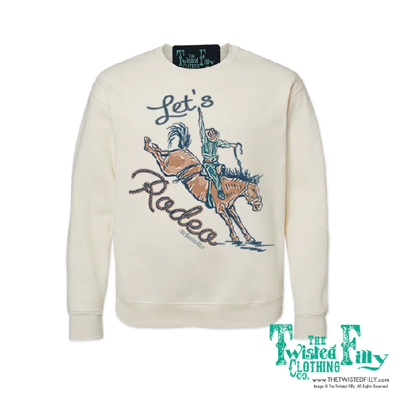 Let's Rodeo - Adult Unisex Sweatshirt - Assorted Colors Basic Hoodie Sweatshirt