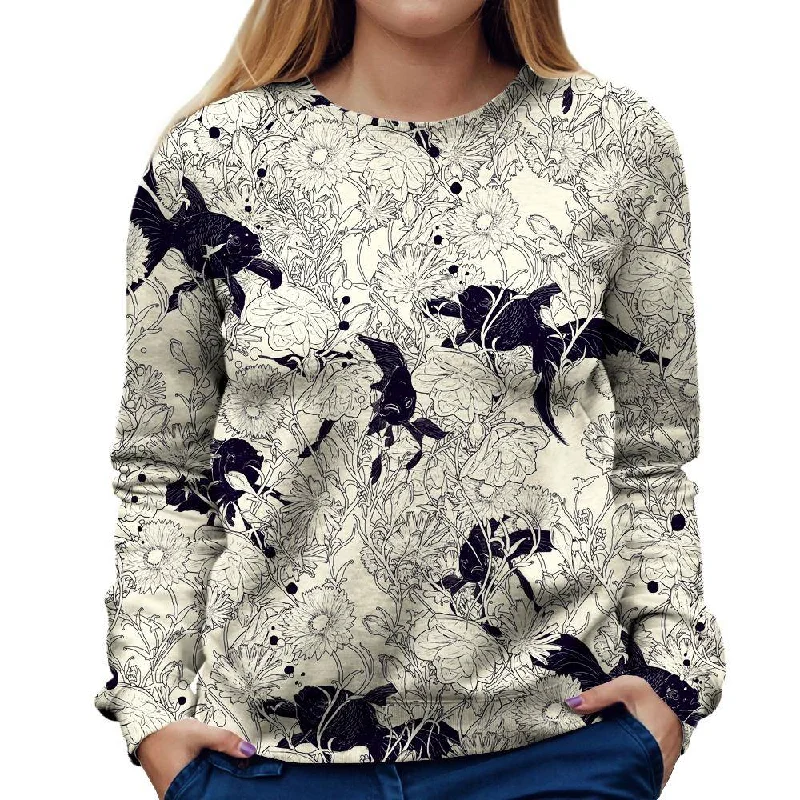 Hide And Seek Koi Fish Womens Sweatshirt Cozy Hoodies & Sweatshirts