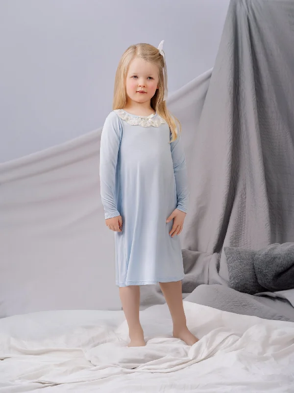 LUCIE - GIRLS NIGHTDRESS IN LIGHT BLUE Plus size pajama sets