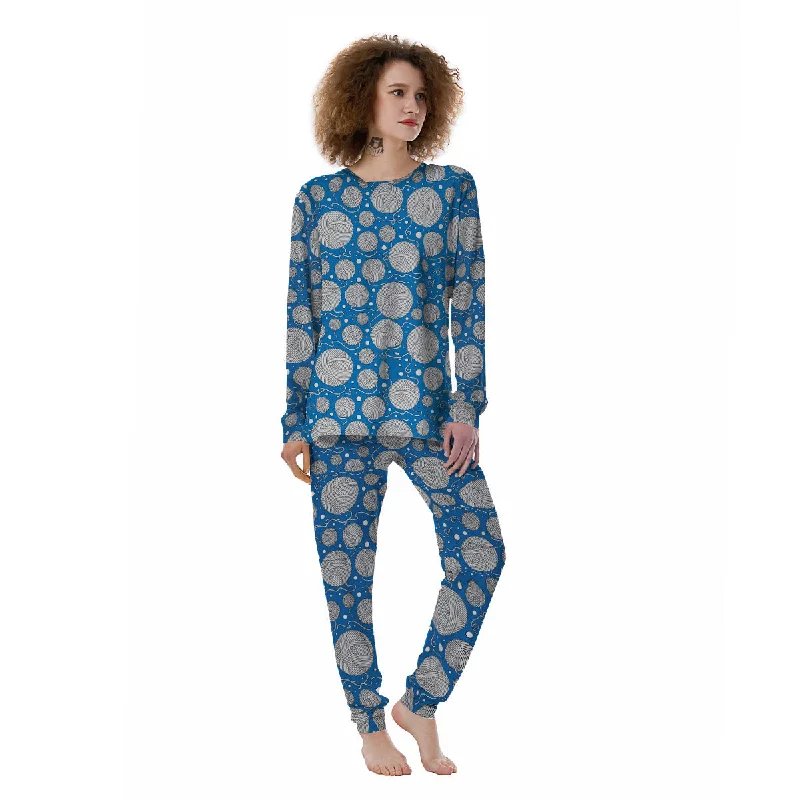 Seamless Yarn Balls Print Pattern Women's Pajamas Expensive pajama sets