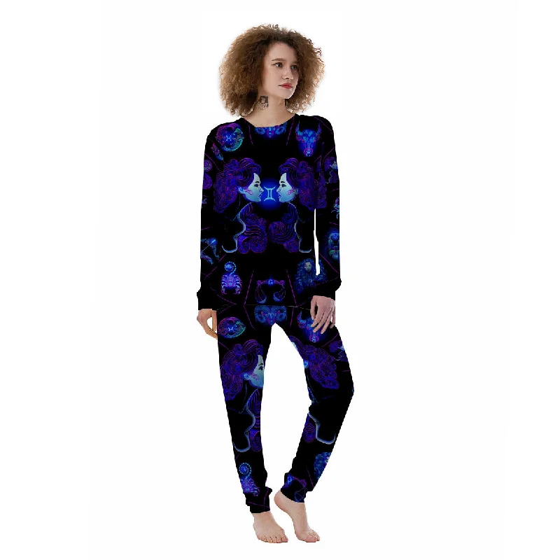 Signs Astrological And Virgo Print Women's Pajamas Two-piece pajama sets