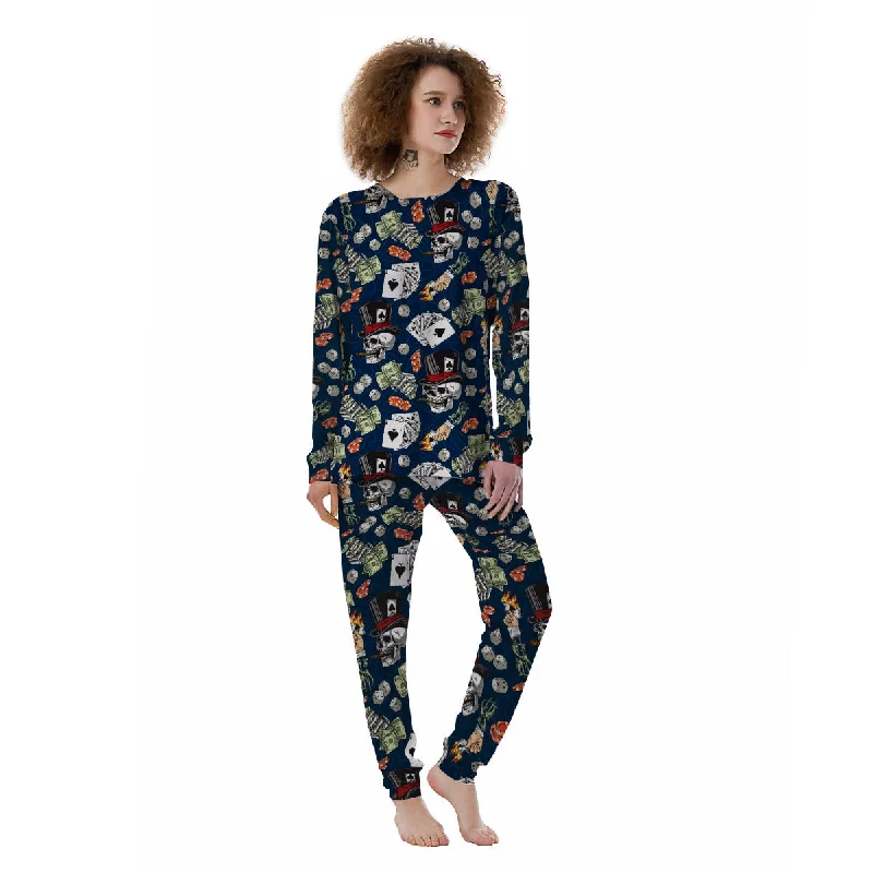 Skull Vintage Print Pattern Women's Pajamas Maternity pajama sets