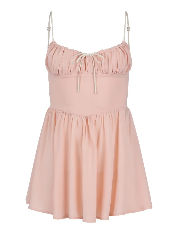 The Ballerina Dress - Pink Silk Discounted mini dresses