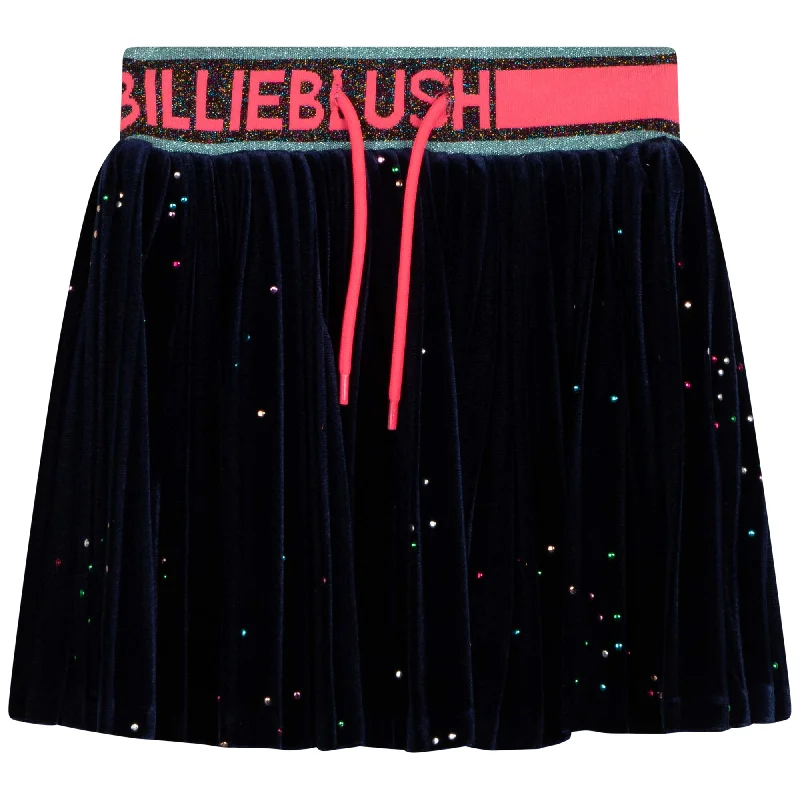 BILLIEBLUSH GLITTER VELVET SKIRT WITH LOGO ELASTIC WAIST Flowy unclassified skirts