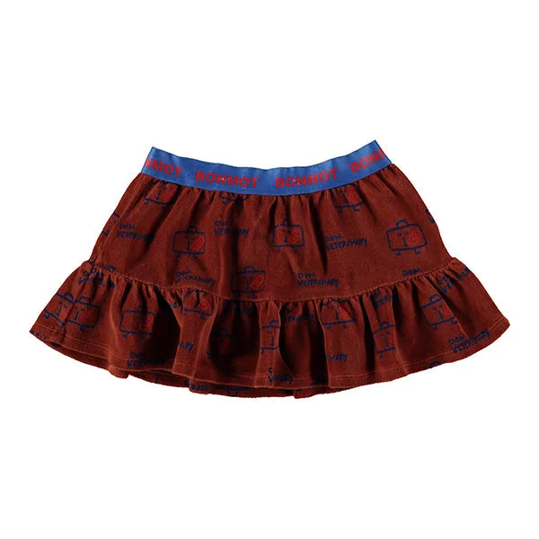 BONMOT TERRACOTTA FRILL SKIRT Comfortable unclassified skirts