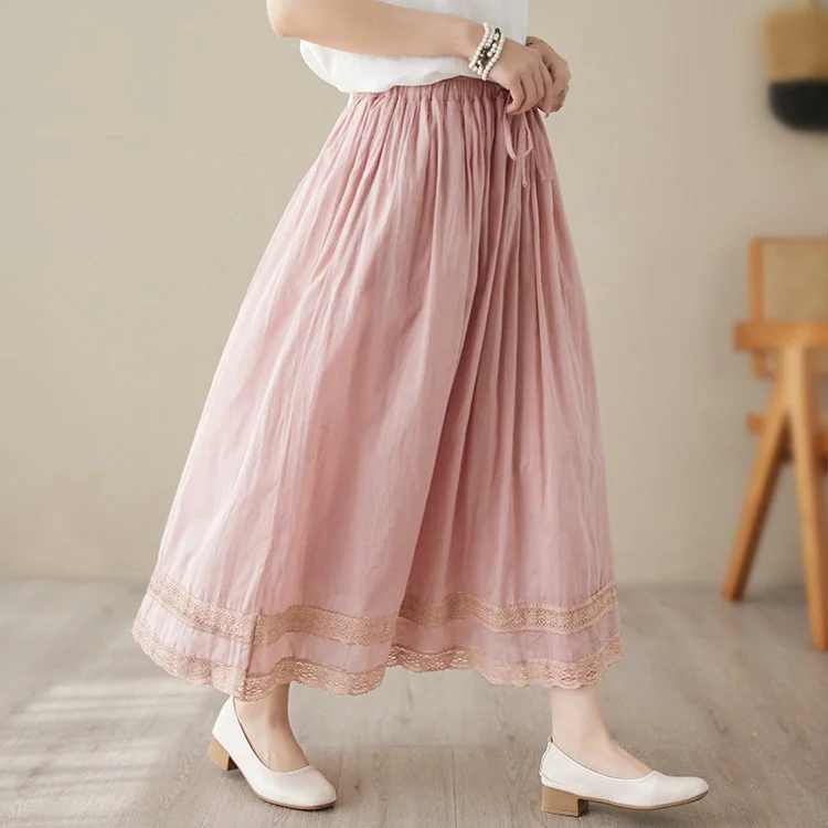 Simple Solid Color Women's Casual Skirt For Vacation And Daily, Casual Loose Skirts Chic unclassified skirts