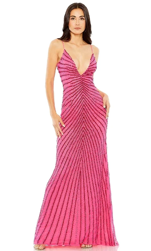 Mac Duggal 93950 - Plunging V-Back Beaded Evening Gown Trendy party dresses under $50