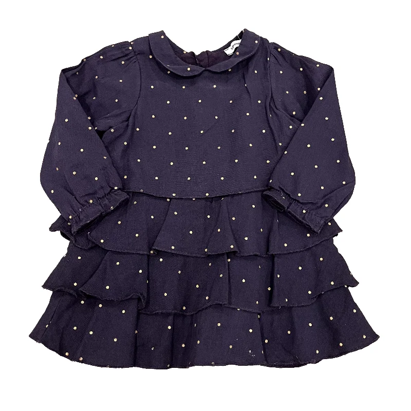 3 Pommes Girls Navy | Gold Dress Beach unclassified dresses