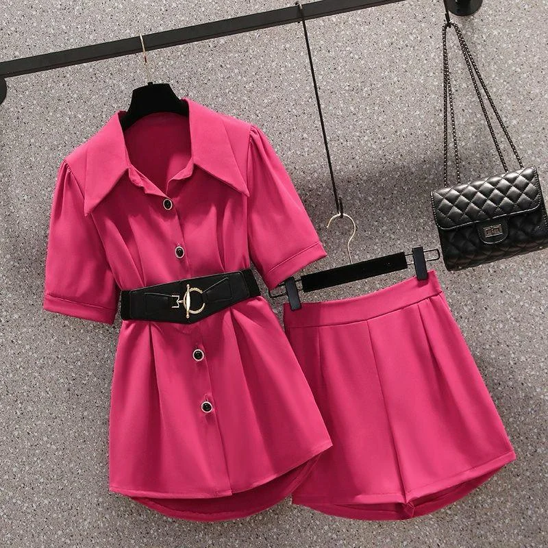 Absidee Coord Set with Belt Bright color unclassified dresses