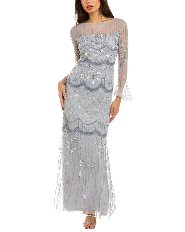 Adrianna Papell Beaded Gown Graduation unclassified dresses