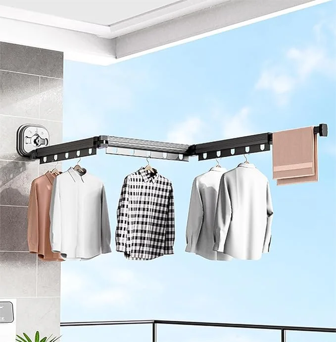 Adsorption Wall Mounted Folding Clothes Drying Rack 400-000-1373 Breathable unclassified dresses