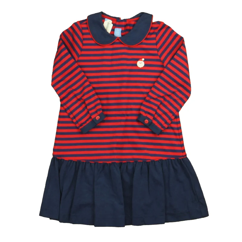 Anavini Girls Navy | Red Santa Dress Long sleeve unclassified dresses