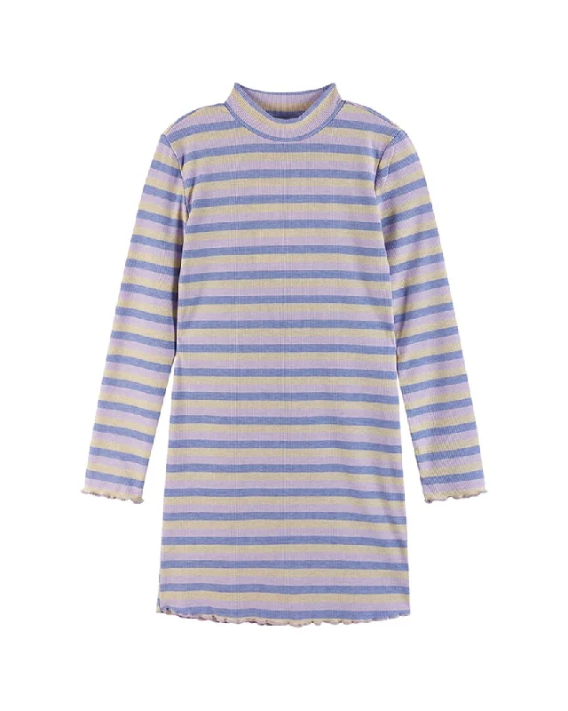 Andy & Evan Striped Mock Neck Dress Discounted unclassified dresses