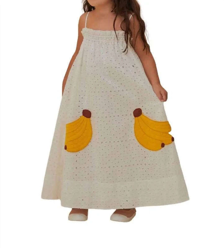 Banana Pocket Dress In White Chic unclassified dresses