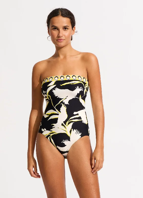 Birds Of Paradise DD Bandeau One Piece - Black Winter unclassified dresses