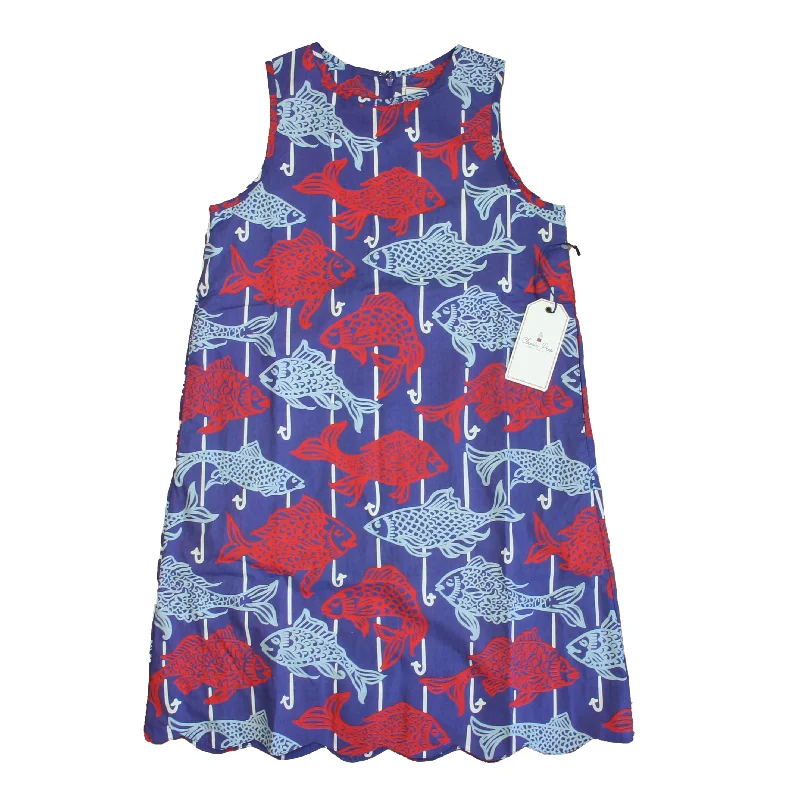 Classic Prep Girls Fishy Fishy Print Dress Women's unclassified dresses