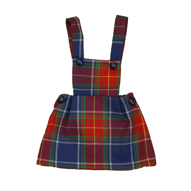 Classic Prep Girls Scottish Tartan Dress Sequin unclassified dresses