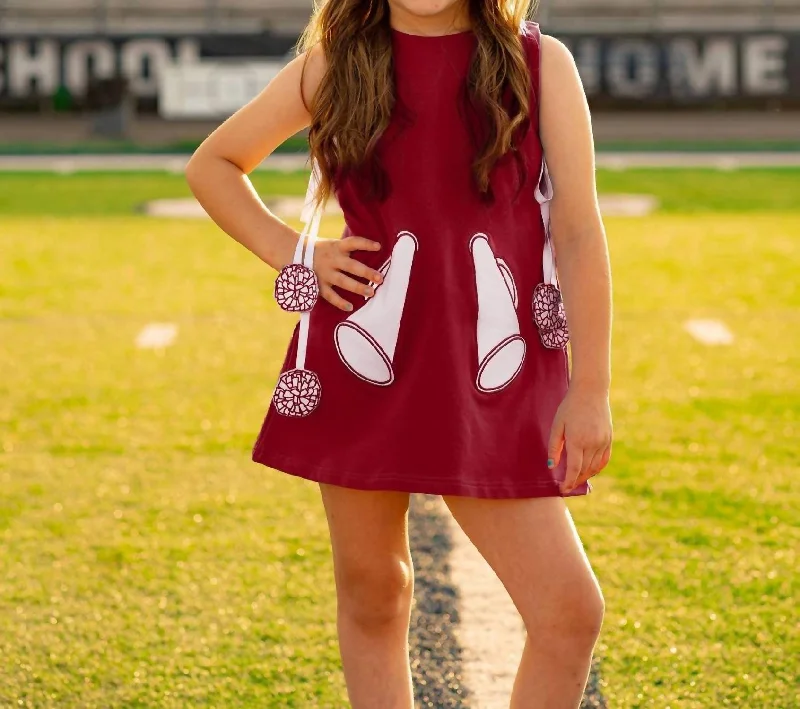 Game Day Jumper In Burgundy/maroon Printed unclassified dresses