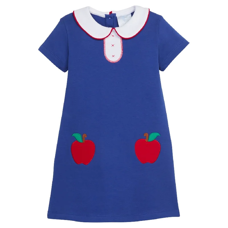 Girl's Applique Millie Dress In Apples Beach unclassified dresses