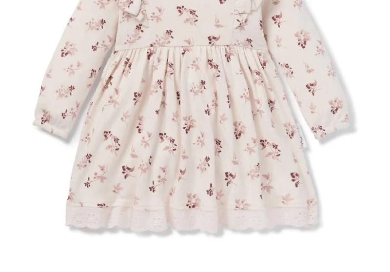 Girls Berry Ruffle Dress In Ivory Y2K unclassified dresses