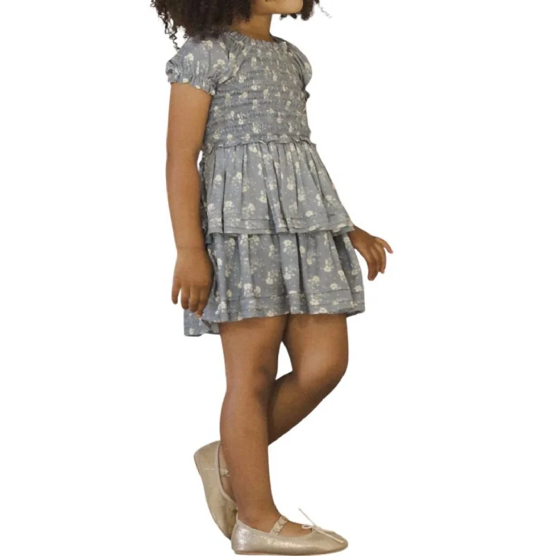 Girl's Cosette Dress In Blue Ditsy Affordable unclassified dresses