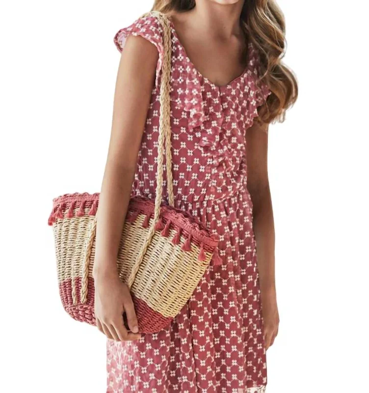 Girl's Embroidered Dress In Cranberry Street style unclassified dresses