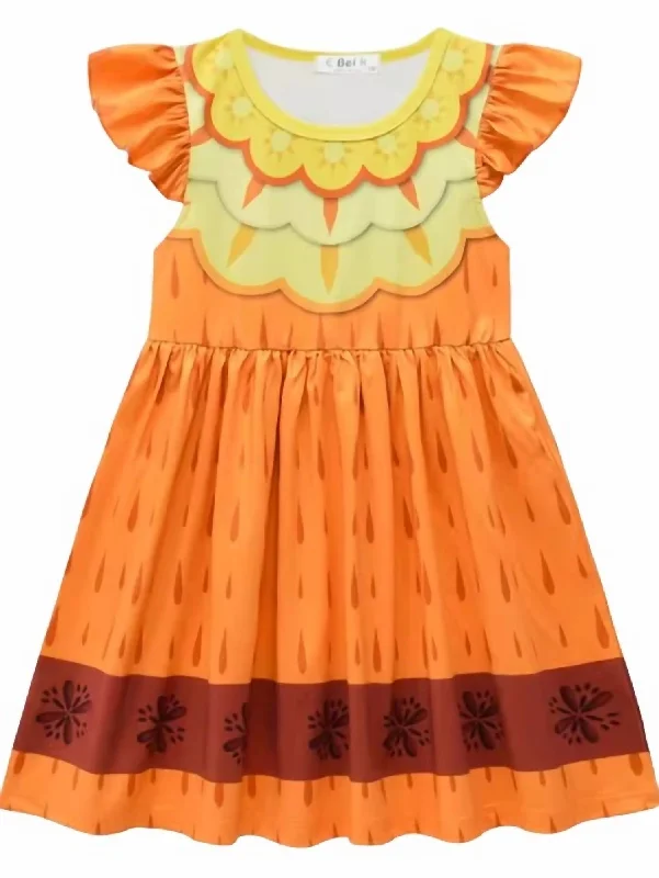 Girls' Encanto Pepa Play Dress In Multi Beach unclassified dresses