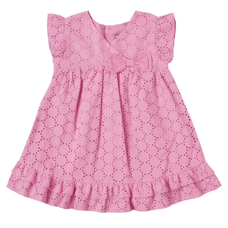 Girls' Eyelet Baby Dress In Pink Unique unclassified dresses