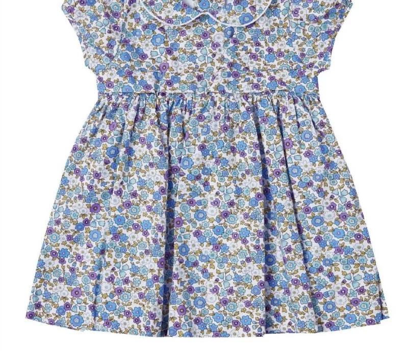 Girls' Liberty Puff Sleeve Dress In Blue Lightweight unclassified dresses