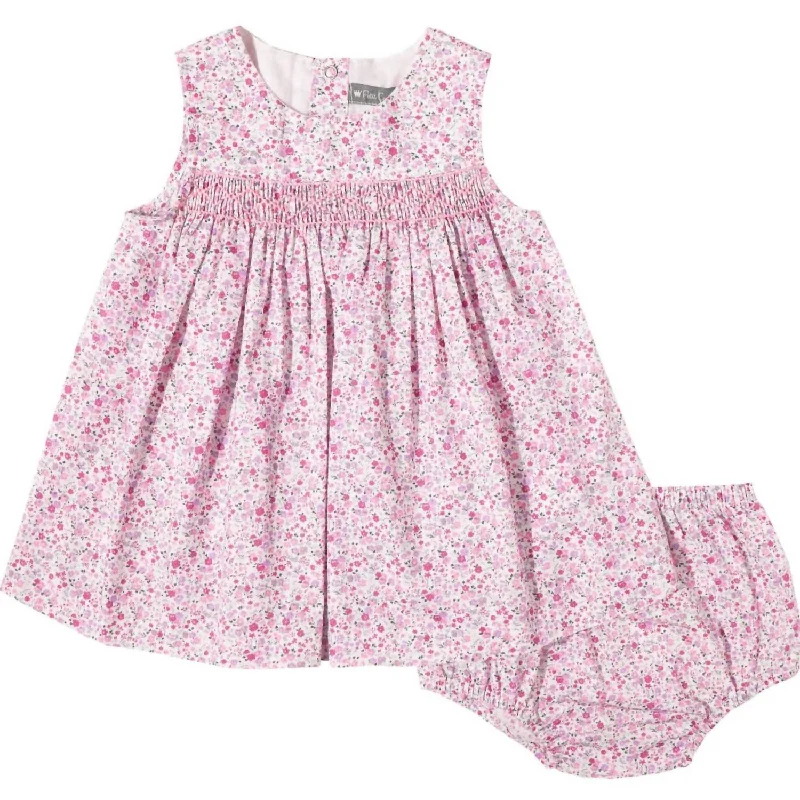 Girls' Smocked Liberty Dress In Pink Wedding guest unclassified dresses