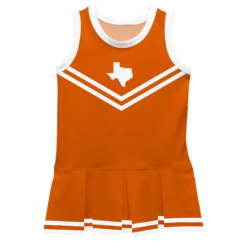 Girls Texas Game Day Orange Cheerleader Dress Dark color unclassified dresses