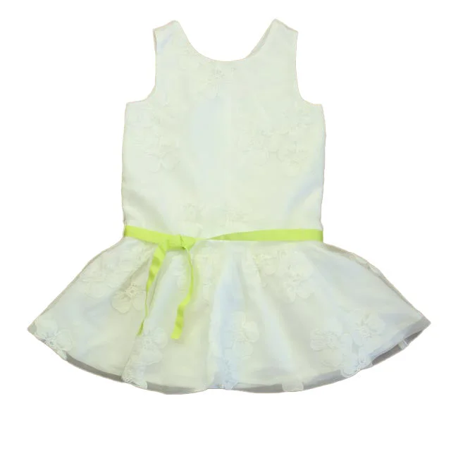 Gymboree Girls White | Green Dress Short unclassified dresses