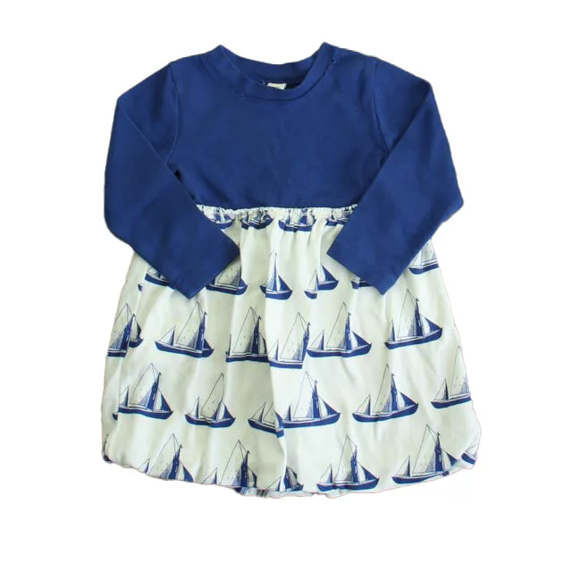 Hanna Andersson Girls Blue | White Sailboats Dress Women's unclassified dresses