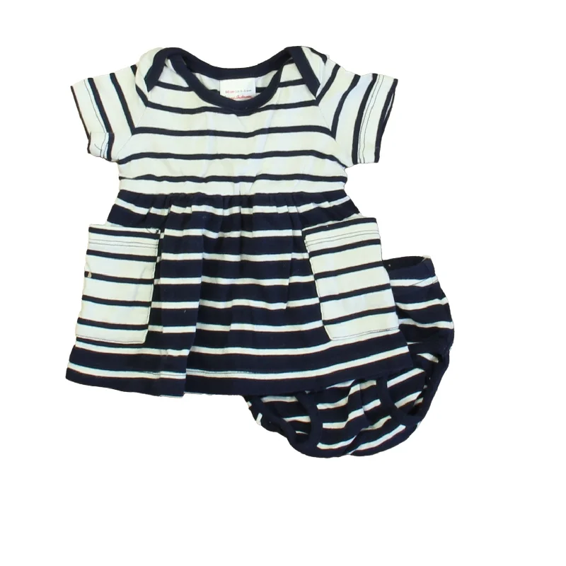 Hanna Andersson Girls Navy | White Stripe Dress Chic unclassified dresses