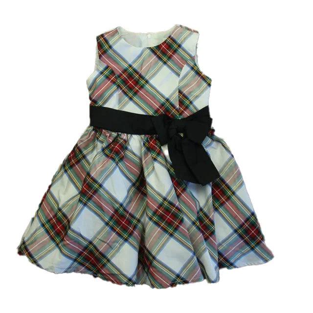 Hope & Henry Girls White | Red Plaid Dress Backless unclassified dresses