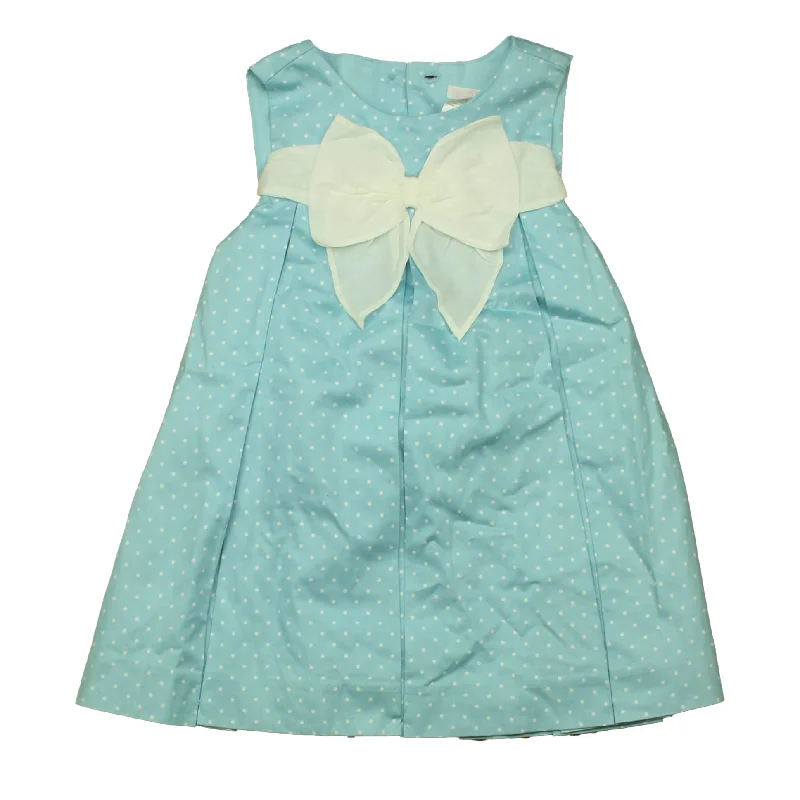 Janie and Jack Girls Blue Polka Dots Dress Denim unclassified dresses