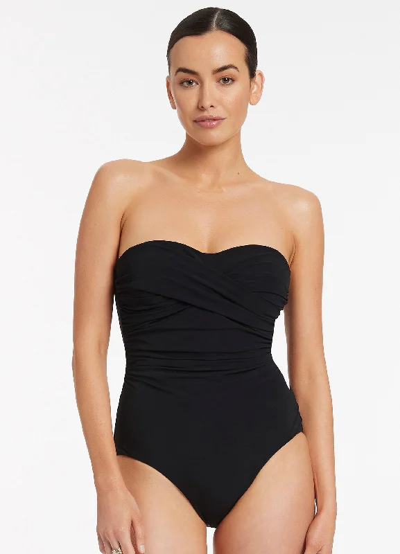 Jetset D-Dd Twist Front One Piece - Black Spring unclassified dresses