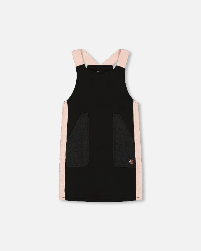 Jumper Dress With Contrast Band Black Sexy unclassified dresses