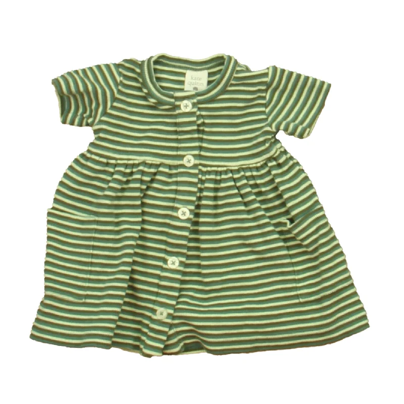 Kate Quinn Organics Girls Green Stripe Dress Corset unclassified dresses