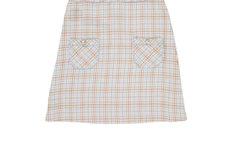 Kids Jill Jumper In Clay Houndstooth Embroidered unclassified dresses