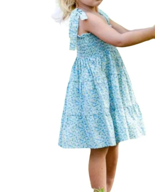 Liberty Smocked Dress In Blue Formal unclassified dresses