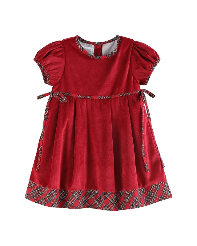 Lil Cactus Velour Christmas Plaid Bow Dress Corset unclassified dresses