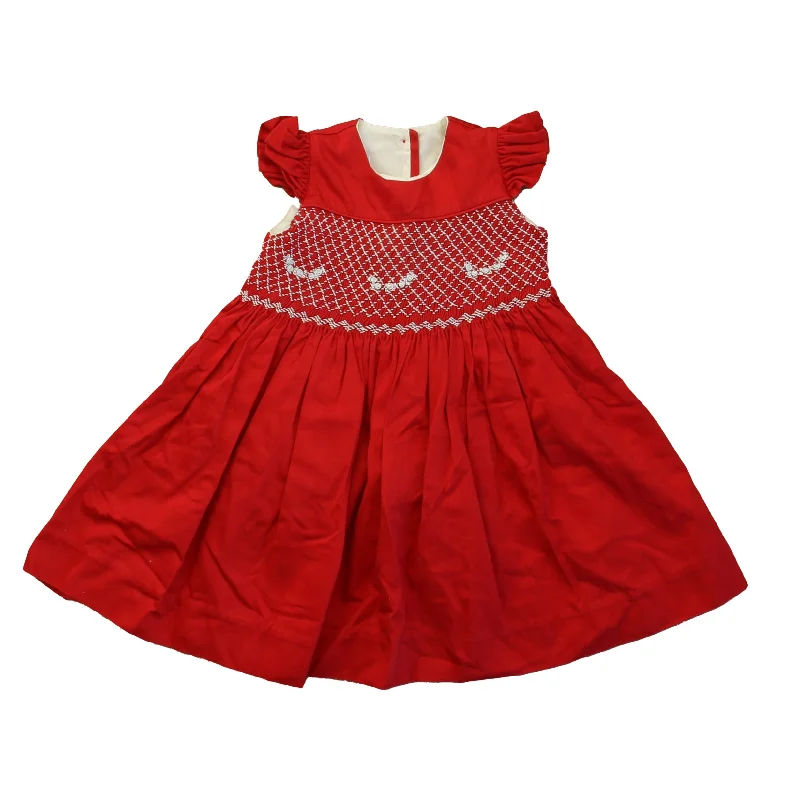 Lorena Lopez by Lolo's Girls Red Smocked Dress Soft fabric unclassified dresses